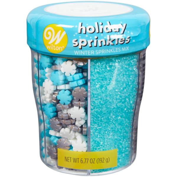 Gold and White Siver Sprinkles 120g/ 4.2oz- Christmas Edible Cake and  Cupcake Sprinkles with Assorted Shapes and Sizes for Parties, Metallic  Sprinkle