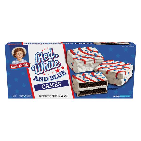 Photo of 10-Count Red, White and Blue Chocolate Cakes