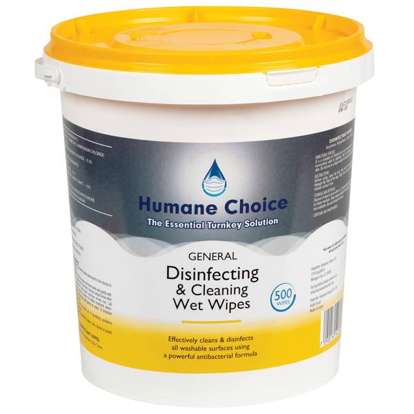 Humane Choice 500Count Disinfecting Wipes 860004463306 Blain's