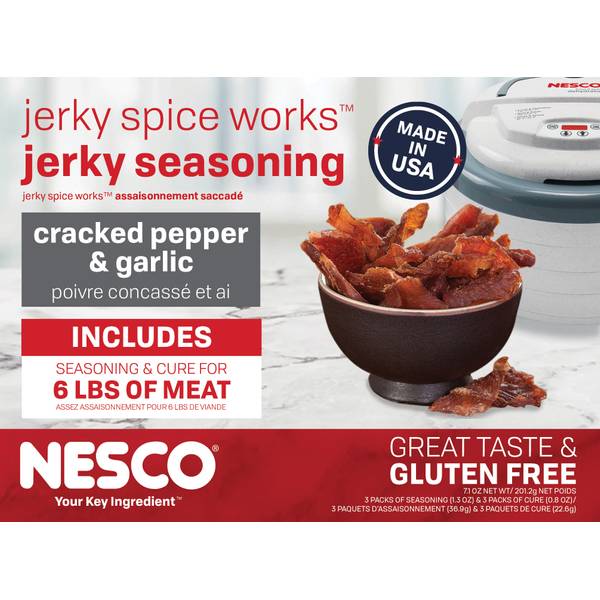 Nesco Cracked Pepper & Garlic Jerky Seasoning BJG6 Blain's Farm & Fleet