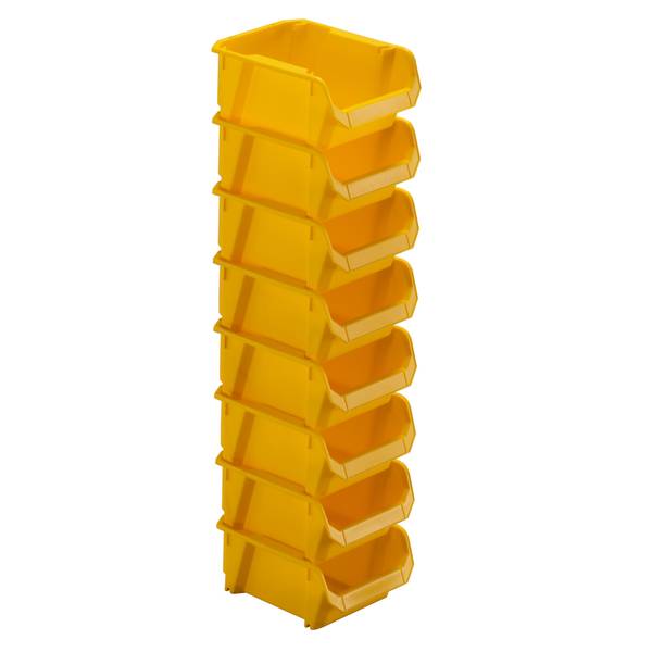 Stanley 6-1/2in. Storage Bins — 4 Bins, Yellow, Model# STST55204
