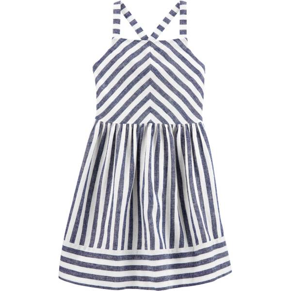 striped linen dress