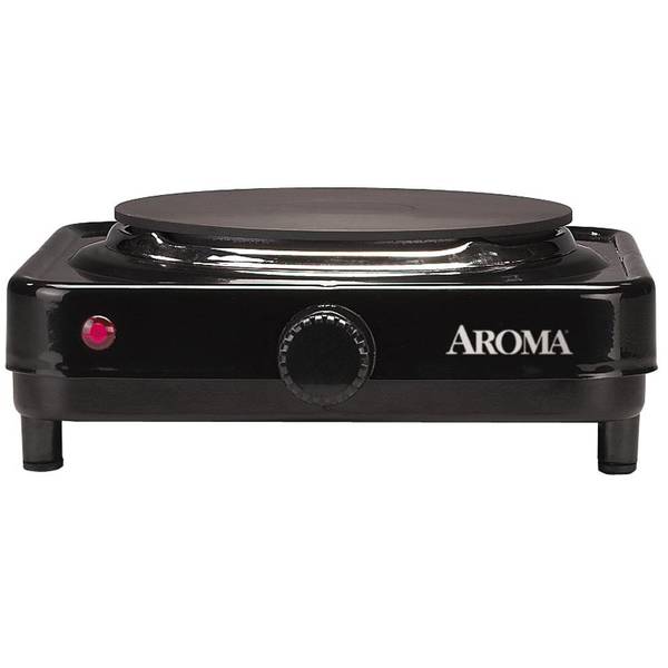 Aroma AHP-303 Single-Burner Portable Electric Range Hot Plate, Black