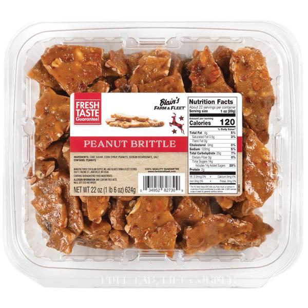Photo of 22 oz Christmas Peanut Brittle Tray