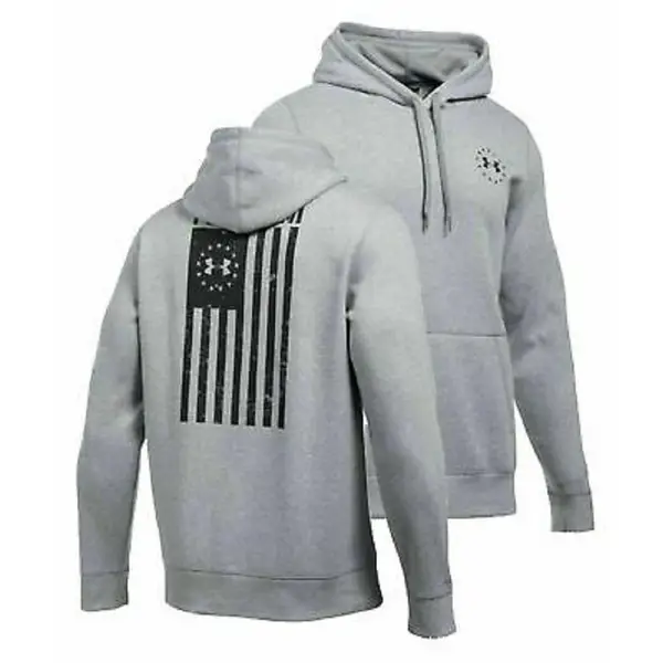 men's ua freedom flag rival hoodie