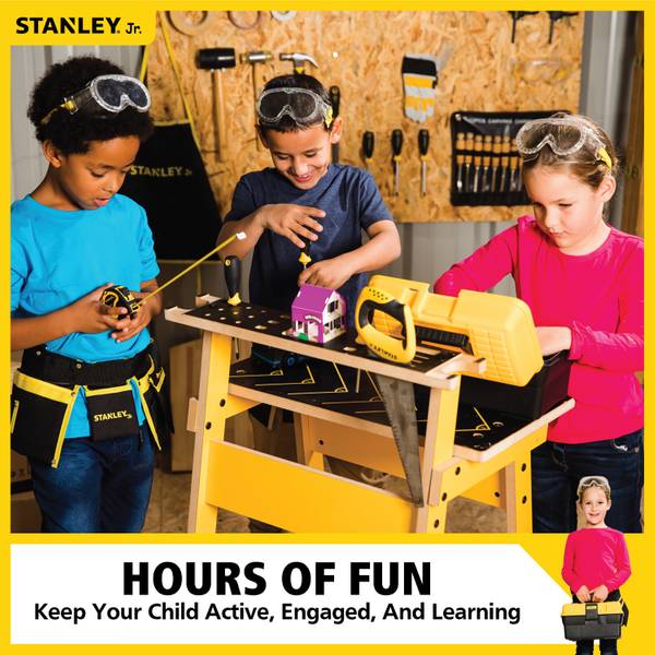 STANLEY Jr. Pretend Play Workbench & Power Drill & Toolset