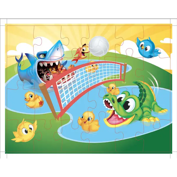 Goliath Games Gator Golf Game with 24-Piece Puzzle for Kids