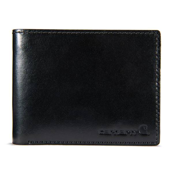 Carhartt Men's Buff Tanned Leather Rough Cut Bifold Wallet ...