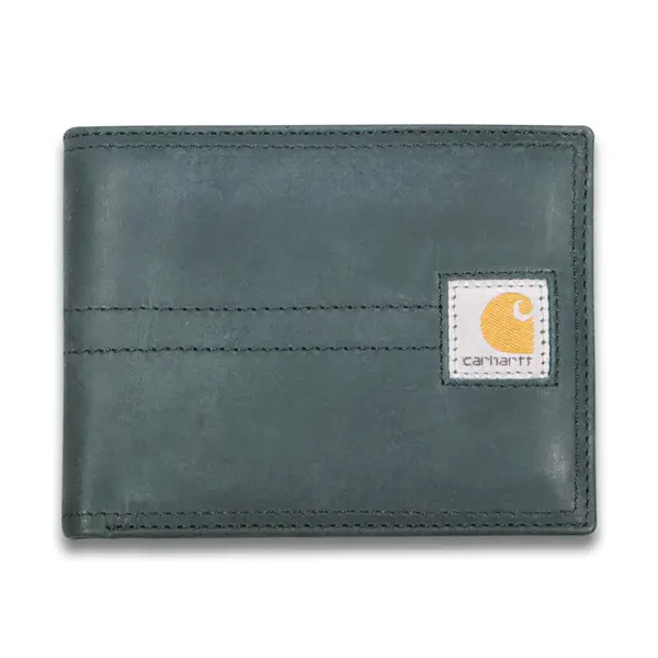 Carhartt Men's Oil Tan Leather Six Card Two Side Pocket Trifold