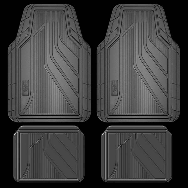 Dickies 4-Piece Universal Trimmable All Weather Black Floor Mats - 80030