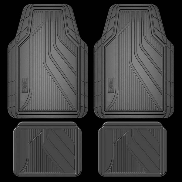 Genuine Dickies 4 Piece Heavy Duty All Weather Floor Mats Black, 80333WDI