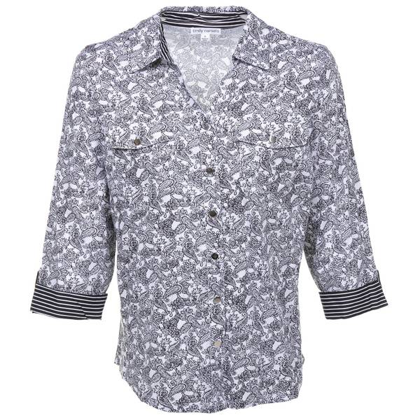 Emily Daniels Clothing Brand Tops Emily Daniels Women's 3/4 Sleeve Print Knit to Fit Top - AAIPM10038-61