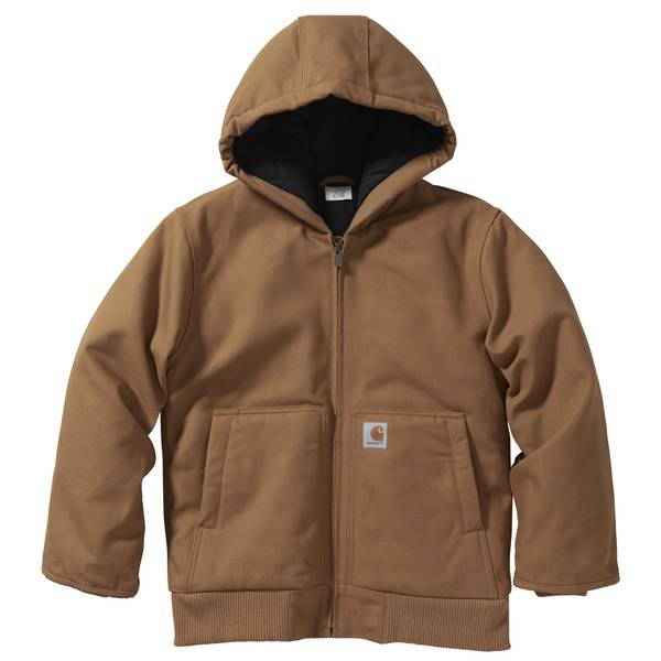 Carhartt Boy's Canvas Insulated Hooded Active Jacket - CP8545-D15