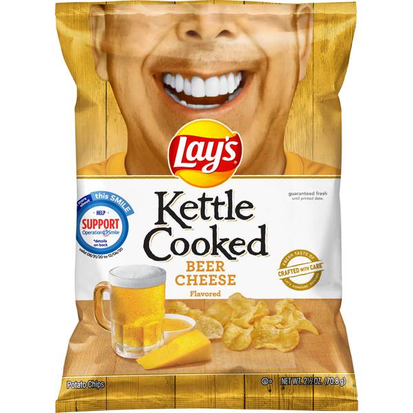 Lay's 2.6 oz Kettle Cooked Beer Cheese Chips 32493 Blain's Farm & Fleet