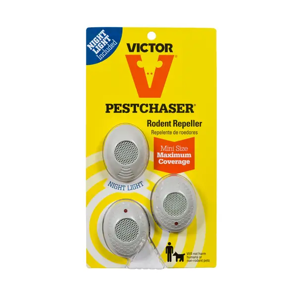  Victor M753SN-1 3-Pack Mini PestChaser Rodent Repeller, White :  Patio, Lawn & Garden