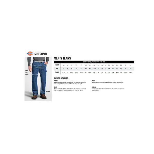 Dickies Men's Relaxed Fit Workhorse Denim Jeans - 15293SNB