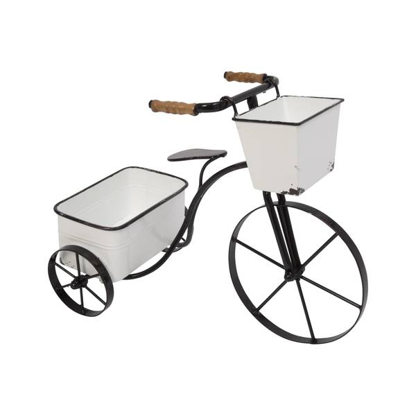 Photo of 17.7 Inch Whimsical Metal Tricycle with 2 Planters
