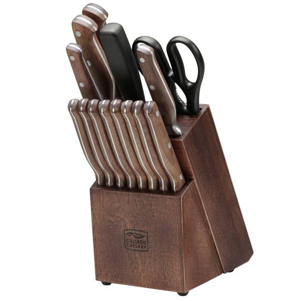 Chicago Cutlery 13 piece knife set (missing Scissors) with block! Great!