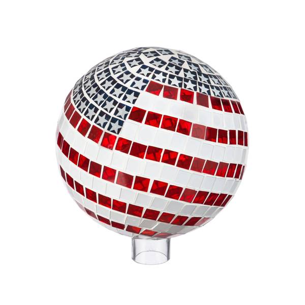 Evergreen Enterprises Patriotic Mosaic Gazing Ball - 84G1175 | Blain’s