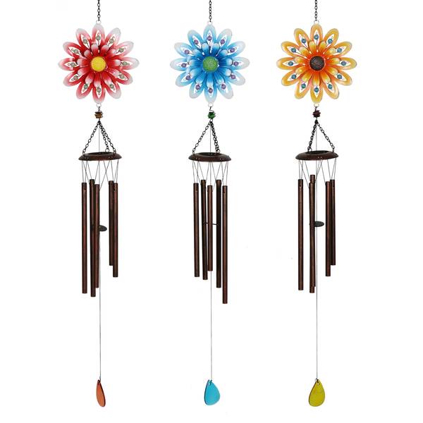Exhart Metal Flower Wind Chime Assortment 40128 Blain's Farm & Fleet