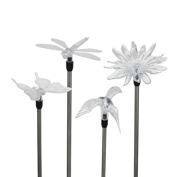 Exhart Solar Acrylic Garden Stake with Color Changing LED
