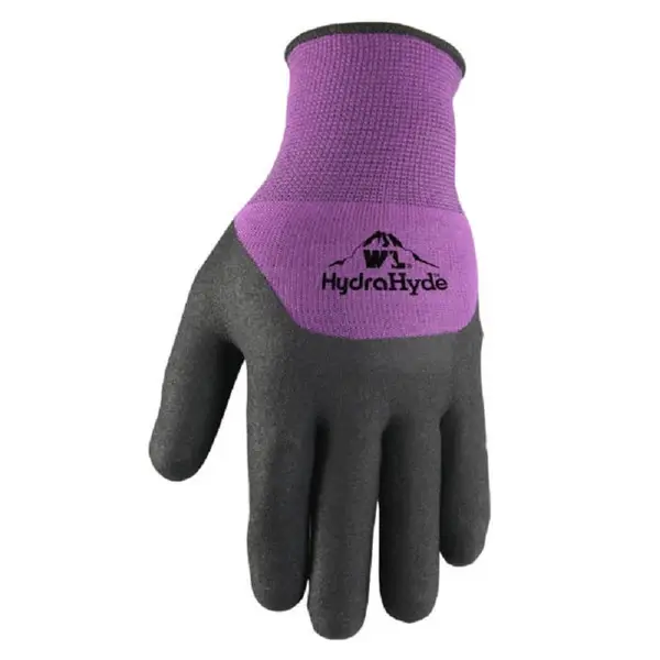 Wells Lamont Women's Botanical Nitrile Coated Knit Gloves, Floral/Purple, S  - 497-S