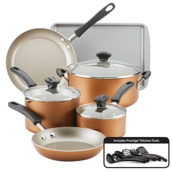 Farberware 15Piece Cookstart Aluminum DiamondMax Nonstick Cookware Set