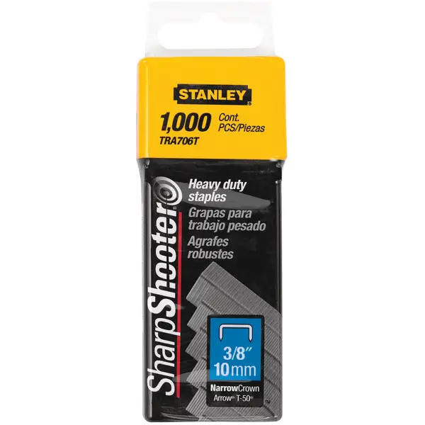 T50 3/8 in. Crown 18-Gauge Stainless Steel Staples (1000-Pack)