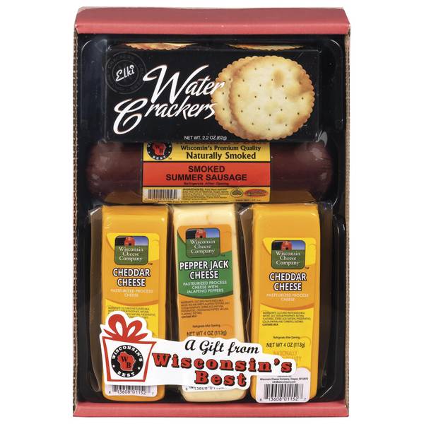 Wisconsin's Best Cheese, Sausage & Cracker Gift Box ...