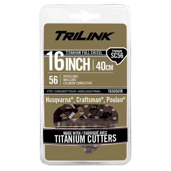 TriLink 16" Titanium Coated Full Chisel Chain