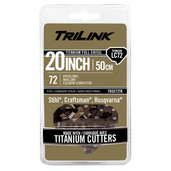 TriLink 20" LC72 Titanium Coated Full Chisel Chain