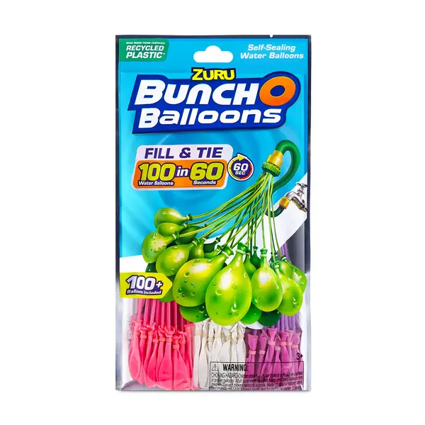 Zuru Bunch O Balloons 100 Water Balloons in 60 Seconds Assorted Colors 