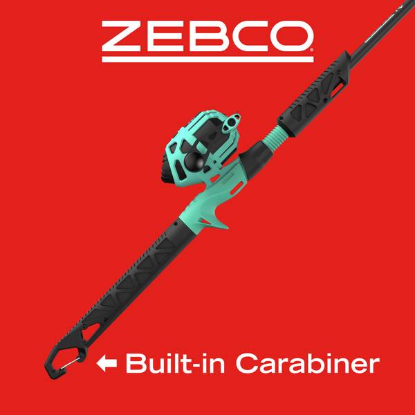 Zebco Rambler Fishing Reel and Rod Combo, Durable Fiberglass Rod with  Built-in Carabiner, Patented No-Tangle Reel, Pre-Spooled with 8-Pound Zebco