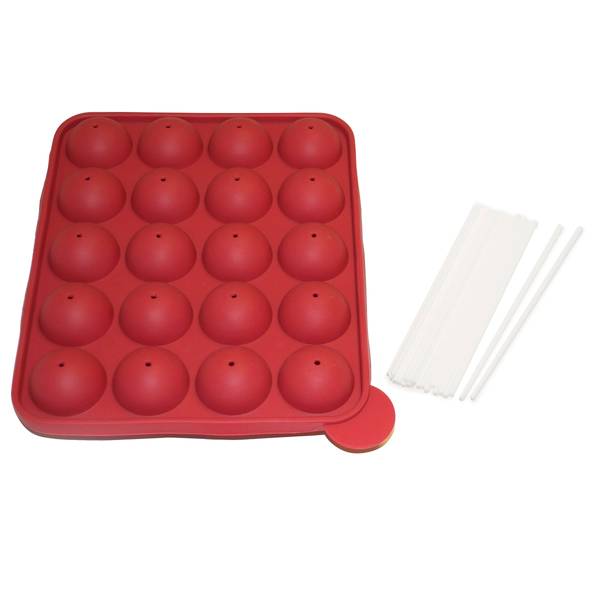Norpro Silicone Cake Pop Pan, 20 Count, with 20 Plastic Sticks 3602