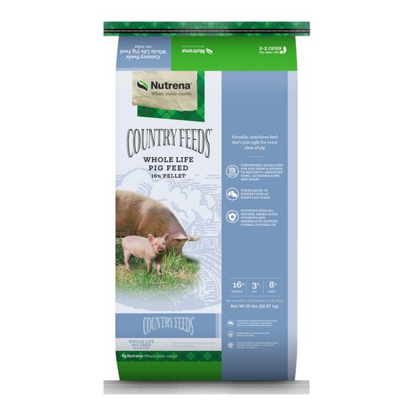 Photo of Country Feeds 50 lb Whole Life 16% Pellet Pig Feed