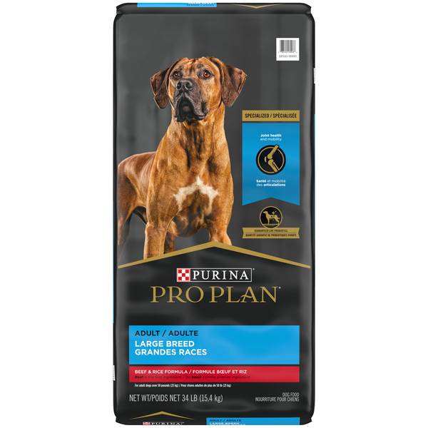 Purina Pro Plan 34 lb Adult Large Breed Beef and Rice Dog Food