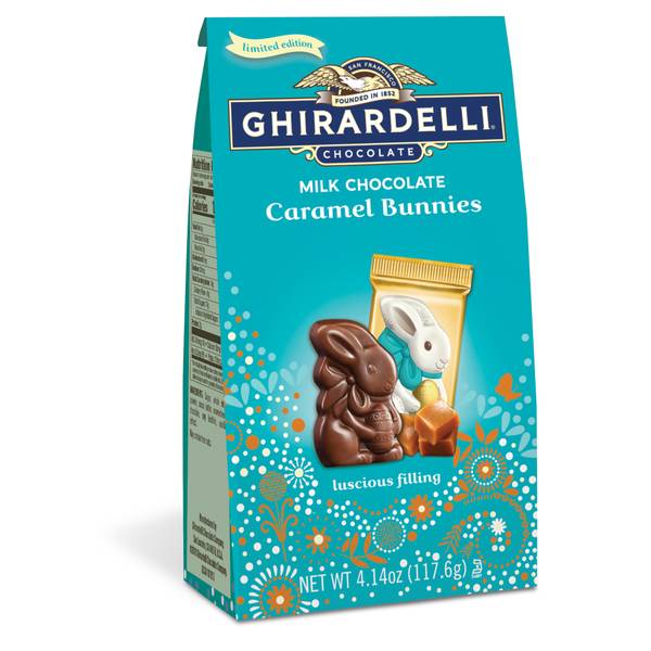 Ghirardelli 4.14 oz Milk Chocolate Caramel Bunny Bag - 3264883 | Blain ...