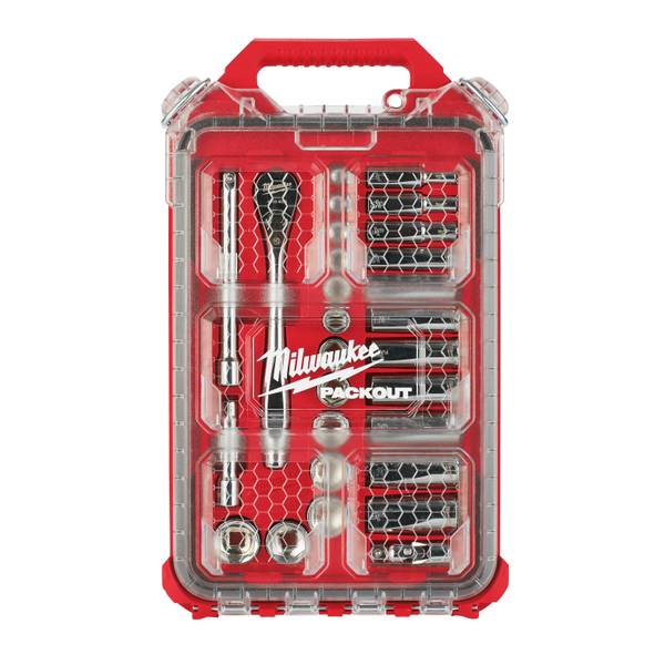 thumbnail interactive-video image 1 of Milwaukee 43-Piece 3/8" Drive Impact Socket Set – SAE & Metric, Deep, Hard Shell Case 1 of 1