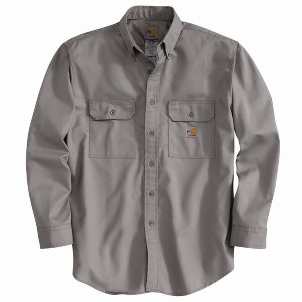 Carhartt 100235-410 Flame Resistant Long-Sleeve Work Shirt - Navy