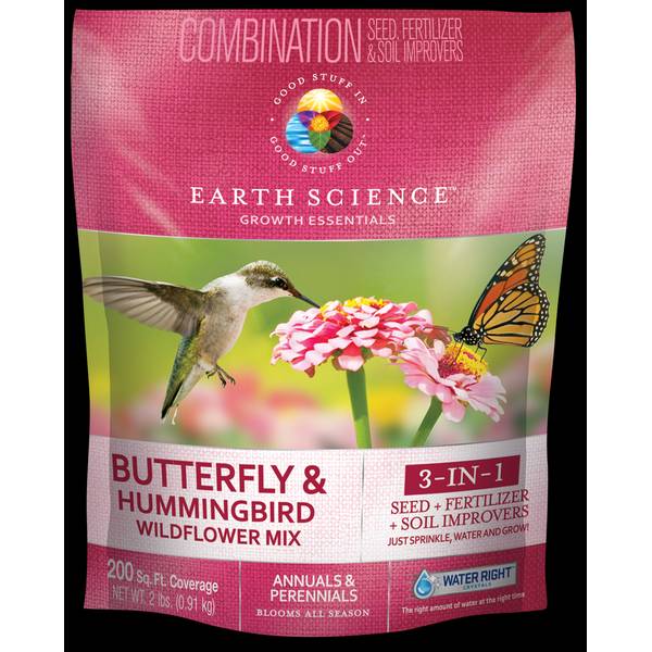 EARTH SCIENCE 2 lbs. Pollinator All-In-One Wildflower Mix with Seed, Plant  Food and Soil Conditioners 12136 - The Home Depot