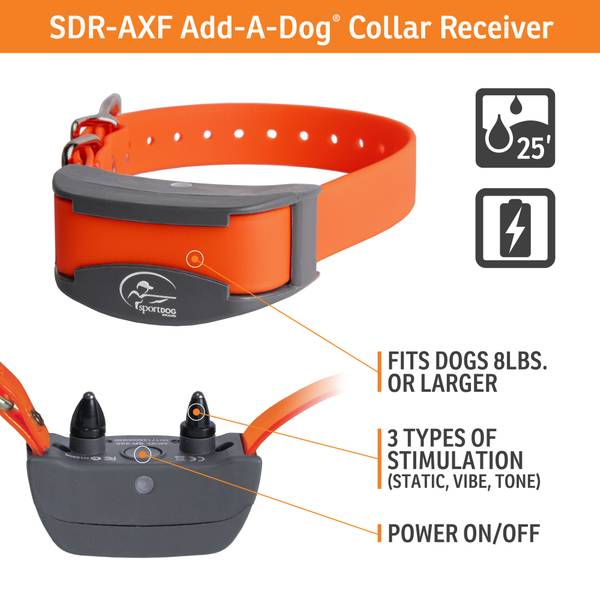 SportDOG SDR-AXS Extra Collar Stubborn Dog for SD-425X SD-425XS SD-825X  SD-1225X