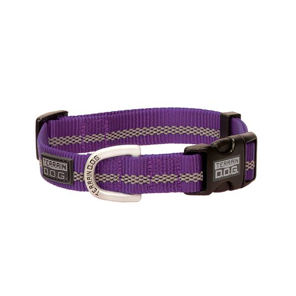 Terrain 3/4" x 13"-19" Purple Reflective Snap-N-Go Adjustable Dog Collar