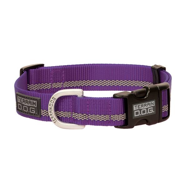 Terrain Large Purple Reflective Snap-N-Go Adjustable Dog Collar