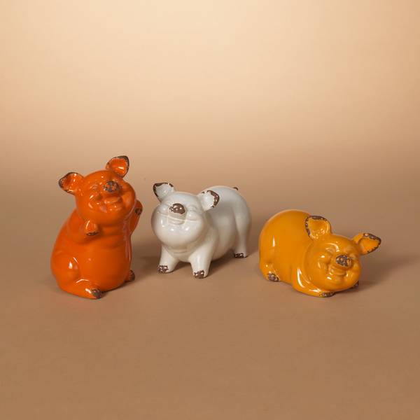 Photo of 5.5" Assorted Ceramic Harvest Pigs