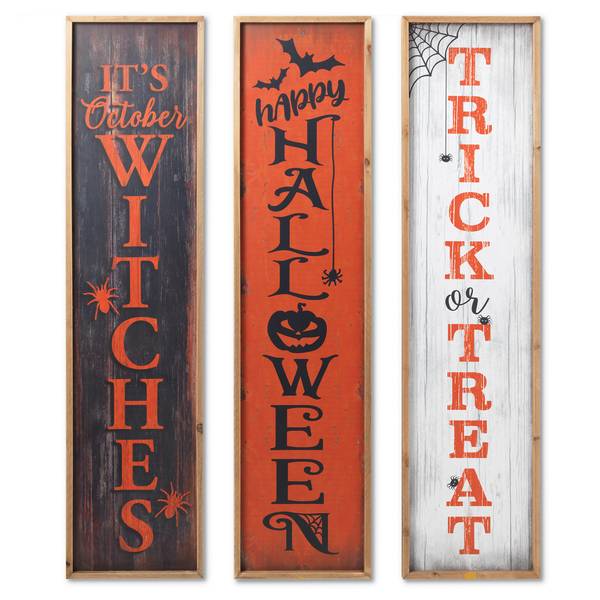 Gerson Wood Halloween Porch Signs with Easel Assortment - 2542480 ...