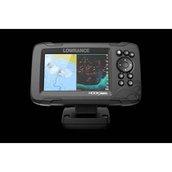 Lowrance Hook Reveal Fish finder Splitsht with Down scan Imaging