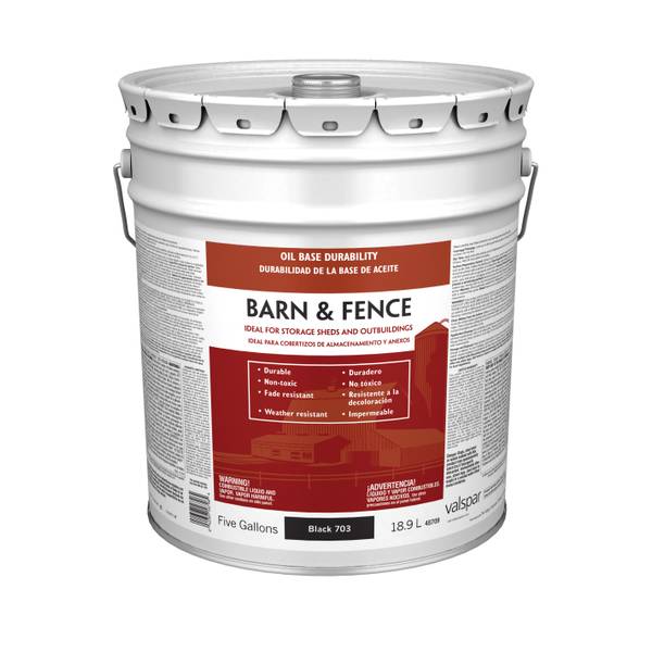 5 Gallon Black Oil Barn and Fence Paint