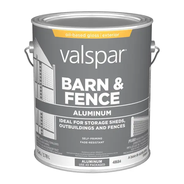 Valspar 1 Gallon Aluminum Oil Barn & Fence Paint - 009.0000980.007