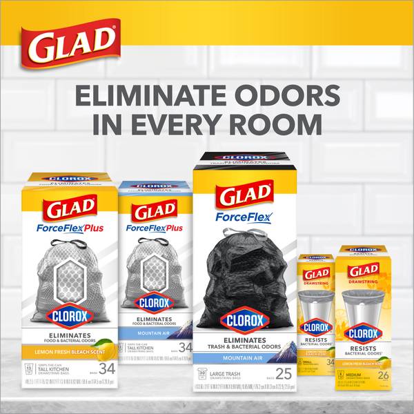 Glad - Glad, ForceFlex Plus - Trash Bags, Multipurpose, Drawstring, Large, 30  Gallon (25 count), Grocery Pickup & Delivery