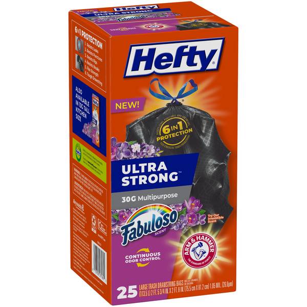 Hefty Ultra Strong Tall Kitchen Trash Bags, Fabuloso Scent, 13 Gallon, 40  Count - DroneUp Delivery